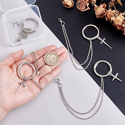 4 stücke 2 arten kreuz eisen kette boot strap ketten&nbsp;HJEW-PH02024