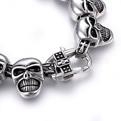 Bracciali retrò in acciaio inossidabile 304&nbsp;BJEW-L631-06AS