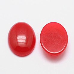 Teñidos cabuchones de jade natural de ovaladas&nbsp;G-K021-30x22mm-07