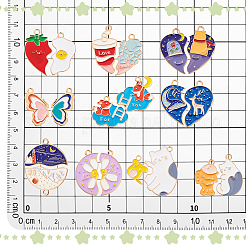 20 set di pendenti divisi in smalto in lega di 10 stili&nbsp;FIND-PH0022-92