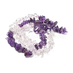 Stränge natürlicher Quarzkristall- und Amethystperlen&nbsp;G-L610-A27-01