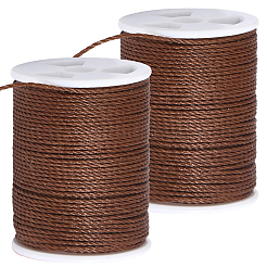 2 rollo de cordón redondo de poliéster encerado&nbsp;YC-PA0001-01A