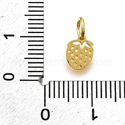 925 hohler Erdbeer-Charm aus Sterlingsilber&nbsp;STER-D306-02G