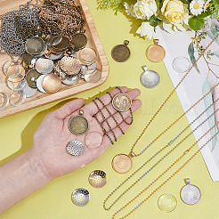 DIY-Sets zur Herstellung von Halsketten aus Eisenkugeln und Broschen aus Legierung für Fingerringe&nbsp;DIY-GA0008-14