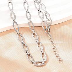 Set di gioielli con collana e bracciale a catena incrociata in acciaio inossidabile 304&nbsp;SJEW-L199-07P