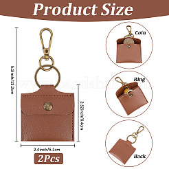 2 pz sacchetti portaoggetti in pelle PU per anelli da dito decorazioni pendenti&nbsp;KEYC-CL0001-58A