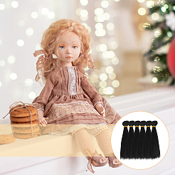 Kunststoff lange gerade Frisur Puppe Perücke Haare&nbsp;LS-DIY-WH0588-49A