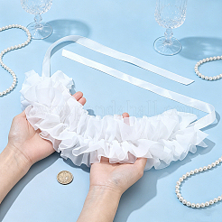 Col en mousseline de polyester à volants&nbsp;DIY-WH0622-803