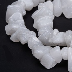 Natürliche weiße Jade perlen Stränge&nbsp;G-G011-02