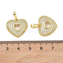 Valentinstag Messing Micro Pave klare Zirkonia Anhänger&nbsp;KK-C257-01G