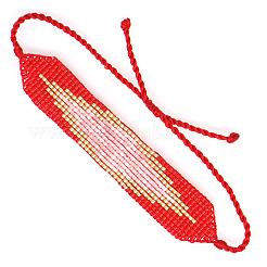 Braccialetto di perline intrecciate con semi di miyuki&nbsp;BJEW-A121-32