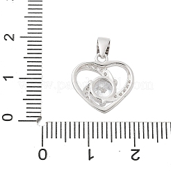Herzanhänger aus feinem Silber mit Zirkonia&nbsp;STER-S008-02A-P