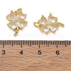 Micro pavé di zirconi in ottone con pendenti in vetro&nbsp;CU-CBA6E4E-11G-D