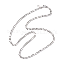 6 pièces 6 styles 304 chaîne figaro en acier inoxydable et chaîne gourmette et chaîne boîte et chaîne vague d'eau et ensembles de colliers de chaîne de câble pour femmes&nbsp;NJEW-JN05630