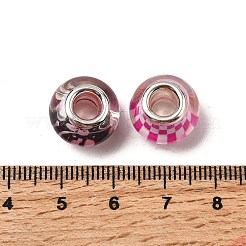 Perline europee in resina trasparente stampata&nbsp;RESI-C063-03D