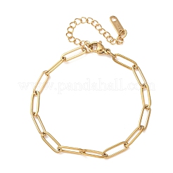 Pulseras de cadena tipo clip de papel de acero inoxidable 304 de 4 mm&nbsp;SA-CBA4160-22G