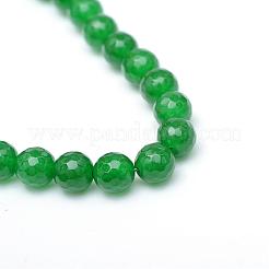 Hilos de abalorios de jade blanco natural&nbsp;G-R346-8mm-01