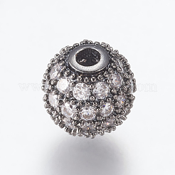 Perline zirconi micro pave  in ottone&nbsp;ZIRC-E134-8mm-04