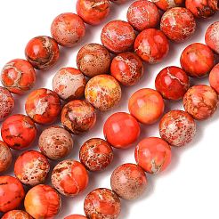 Brins de perles de jaspe impériales naturelles teints&nbsp;GG-NH0018-A01-10mm