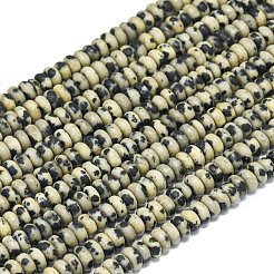 Natur Dalmatiner Jaspis Perlen Stränge&nbsp;G-P575-A01-4x2mm
