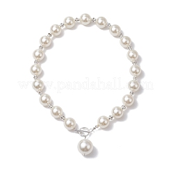 2 pz 2 colori imitazione collane di perline acriliche bianche perle&nbsp;NJEW-JN05122