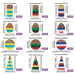 24 pendentif en résine époxy et bois de noyer&nbsp;RESI-TA0003-86
