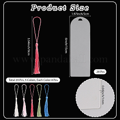 20 segnalibro acrilico trasparente vuoto&nbsp;DIY-CP0012-46