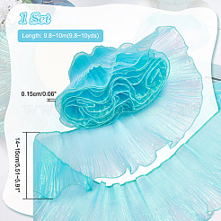 Cinta de encaje plisado de organza de color degradado&nbsp;DIY-GA0005-88A