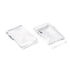 Transparentes Rechteck Glas Cabochons&nbsp;X-GGLA-R025-25x18