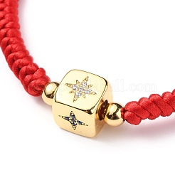 Verstellbare geflochtene Perlenarmbänder aus Nylonfaden&nbsp;BJEW-JB05695-02