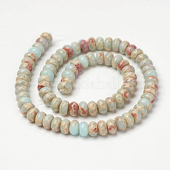 Synthetische Aqua Terra Jaspis Perlen Stränge&nbsp;G-P237-03