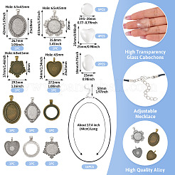DIY-Kits zum Herstellen von Halsketten mit Anhängern aus Legierung&nbsp;DIY-TA0012-21