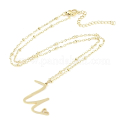 Collares colgantes de acero inoxidable 304&nbsp;LS-NJEW-H029-02G-U