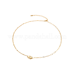 Collane da donna con catena a satellite e catena a maglia fine in acciaio inossidabile 304&nbsp;STAS-OY018-25