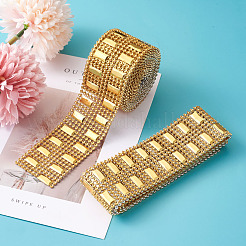 8 rangée en plastique diamant maille rouleau rouleau strass cristal ruban gâteau de mariage&nbsp;DIY-TAC0005-16