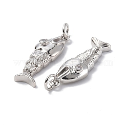 Porte micro ouvrent pendentifs zircone cubique en laiton de placage&nbsp;KK-F845-16P