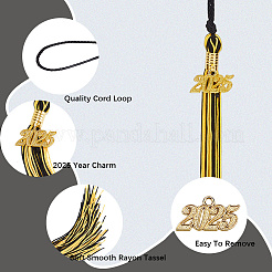 Décorations de pendentif de pompon de remise de diplôme en polyester&nbsp;AJEW-WH20020-078A