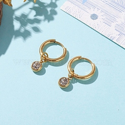 Pendientes de aro huggie de acero inoxidable 304&nbsp;EJEW-JE04449-01