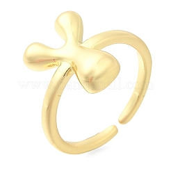 Anelli polsini aperti in ottone placcato a cremagliera&nbsp;RJEW-S394-01G-Y