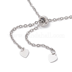 Anlaufgeschützter verstellbarer geflochtener 201 Edelstahl Makramee Beutel Kabelkette Schieber Armbandherstellung&nbsp;BJEW-JB10284-02