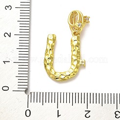 Placage en rack laiton micro pavé de zircone cubique breloques pendantes européennes&nbsp;KK-L210-015G-U