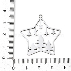 Pendentifs de Noël en acier inoxydable 201&nbsp;LS-STAS-C156-01T-P