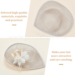 Base de fascinator mini chapeau en lin&nbsp;AJEW-WH0561-32D