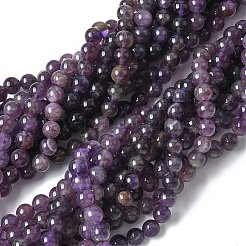 Natürlichen Amethyst Perlen Stränge&nbsp;X-G-M445-8MM-01B