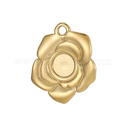 304 Edelstahlanhänger Cabochonfassung&nbsp;STAS-OY009-56G