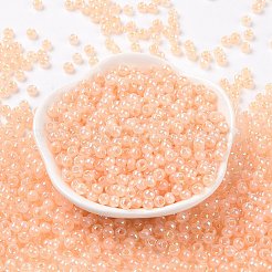 6/0 perline di semi di vetro rotonde placcate arcobaleno di colori opachi&nbsp;SEED-T006-04D-08
