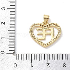 Pendentifs en laiton zircon cubique transparent&nbsp;KK-L268-019G-03