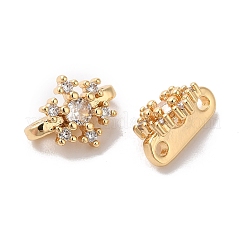 Weihnachts-Dia-Charms aus Messing mit klarem Zirkonia-Pflaster&nbsp;X-KK-G465-39G