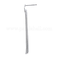 Messingquasten-Ohrstecker für Damen&nbsp;EJEW-G322-25P