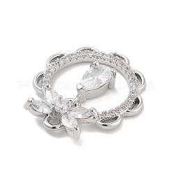 Pendentifs en zircone cubique clair en laiton&nbsp;KK-Z061-10P